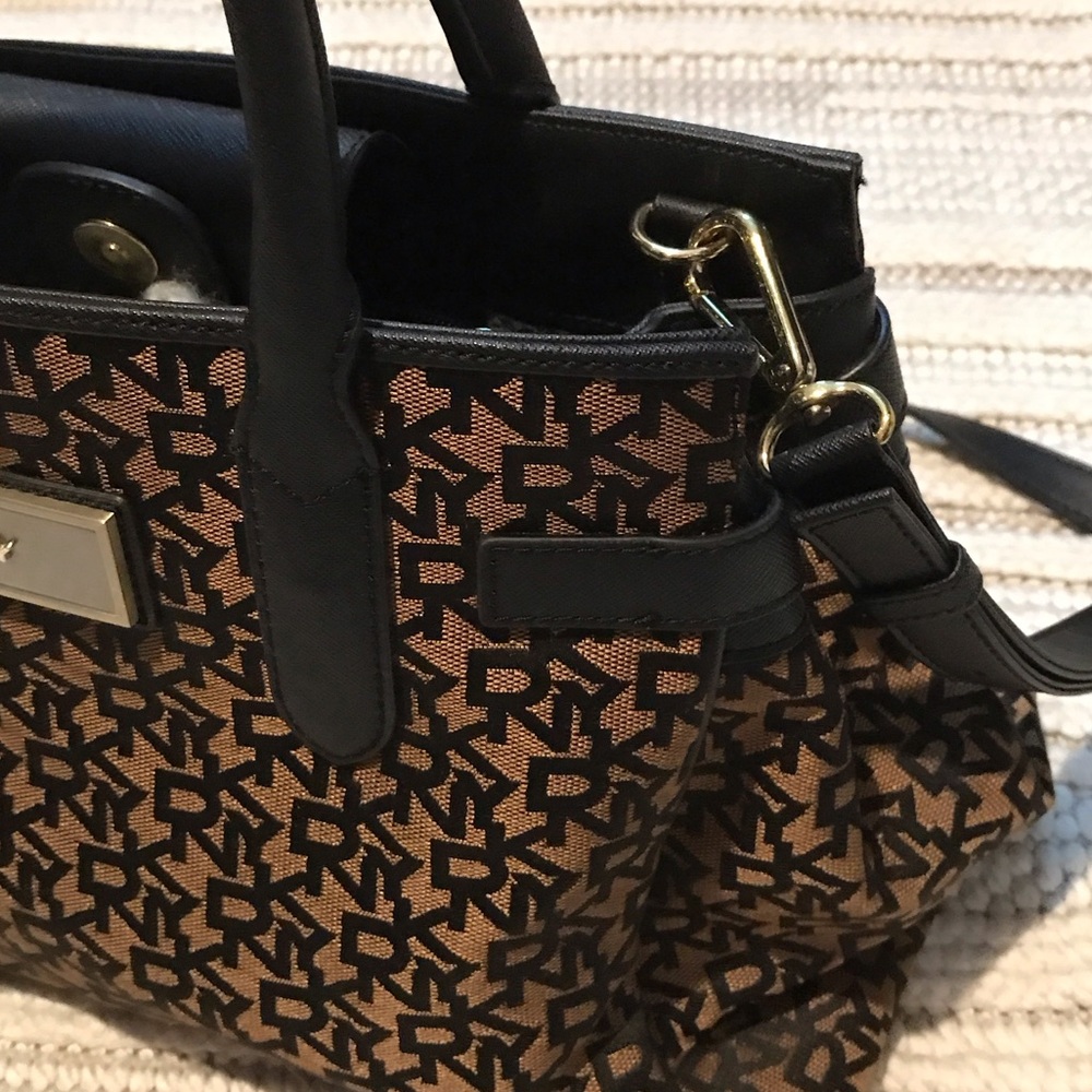 Designer Black and Brown Tote Bag - Picture 3 of 3